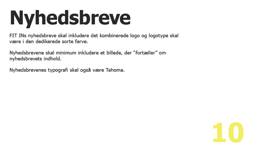 Billede af nyhedsbrev side i designmanual