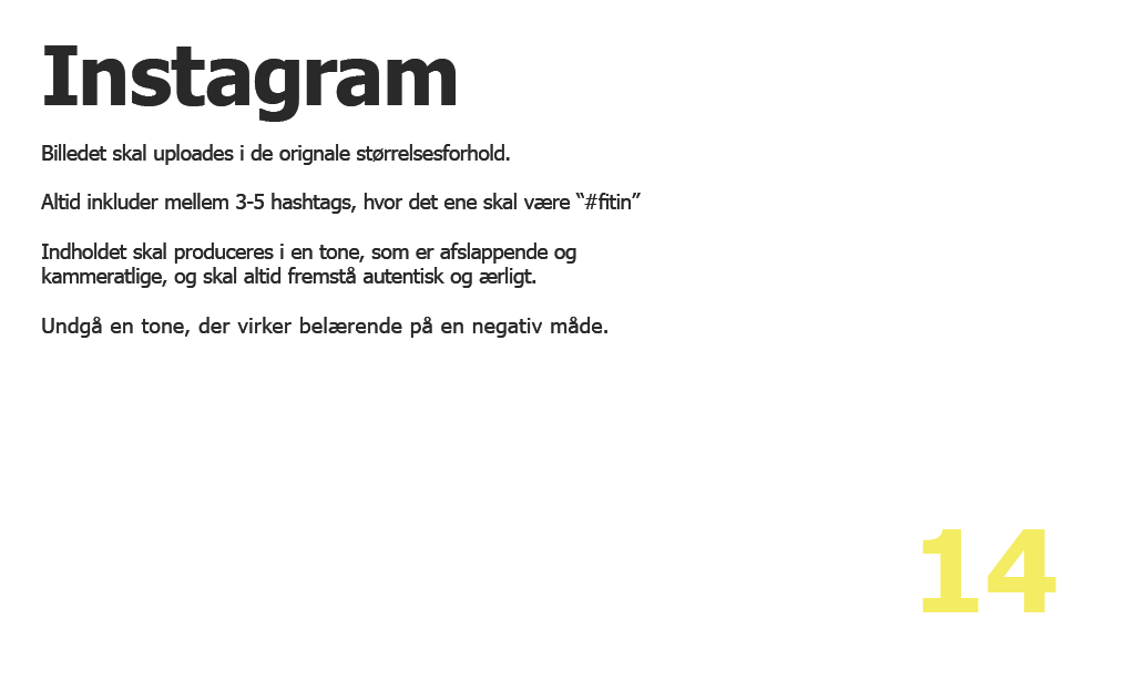 Billede af Instagram side i designmanual