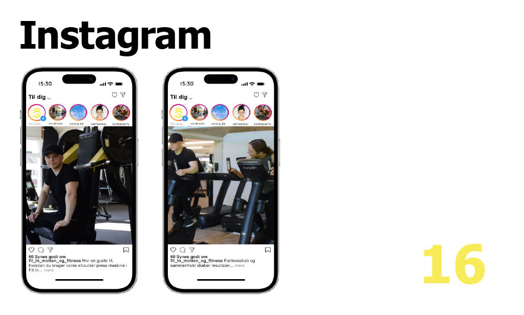 Billede af Instagram på mobil i designmanual