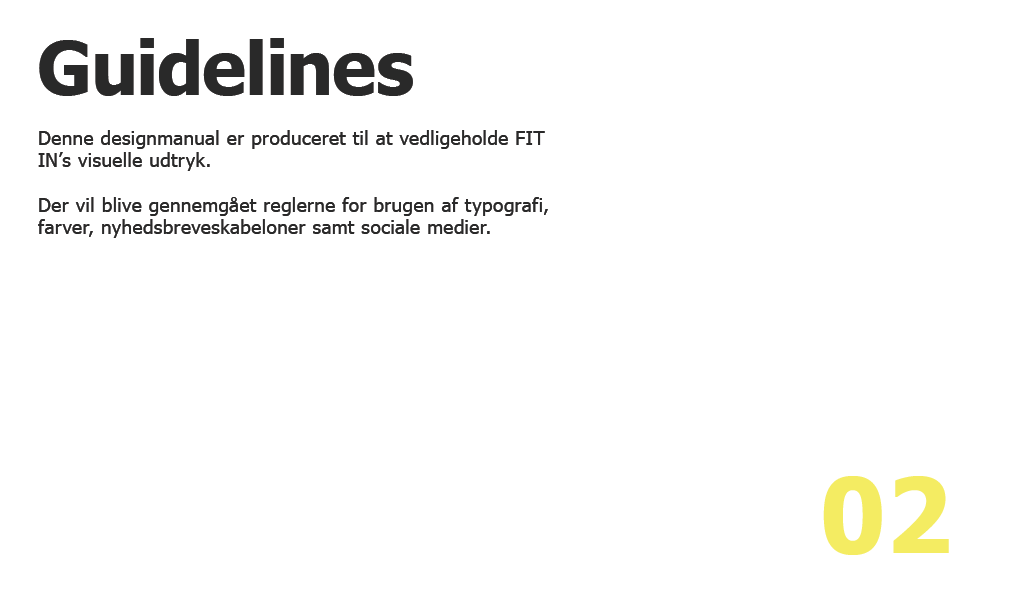 Billede af Guidelines side i designmanual
