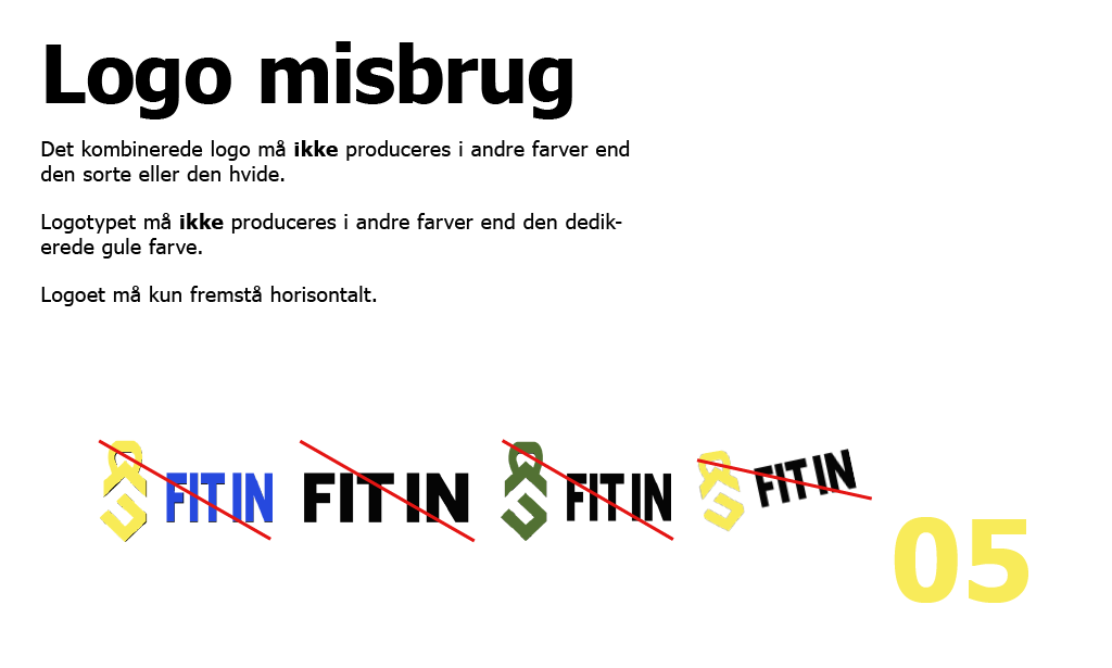 Billede af Logo misbrug side i designmanual