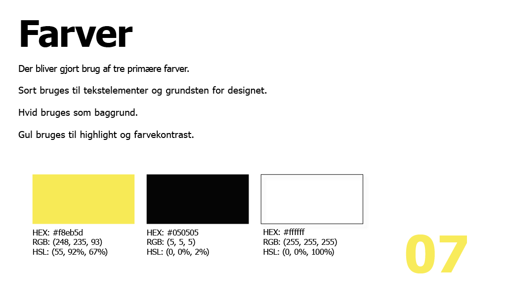 Billede af farve side i designmanual